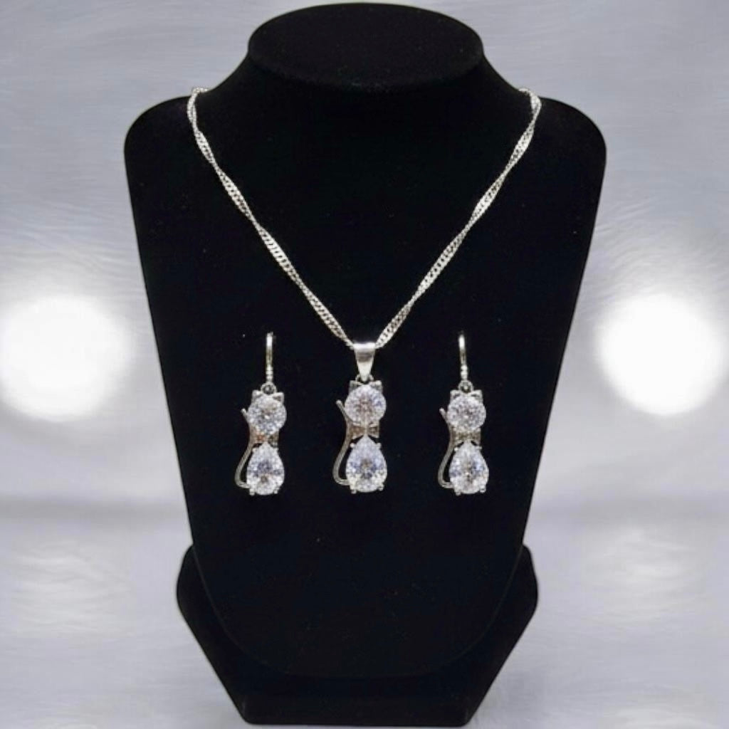 Cat lovers jewellery set