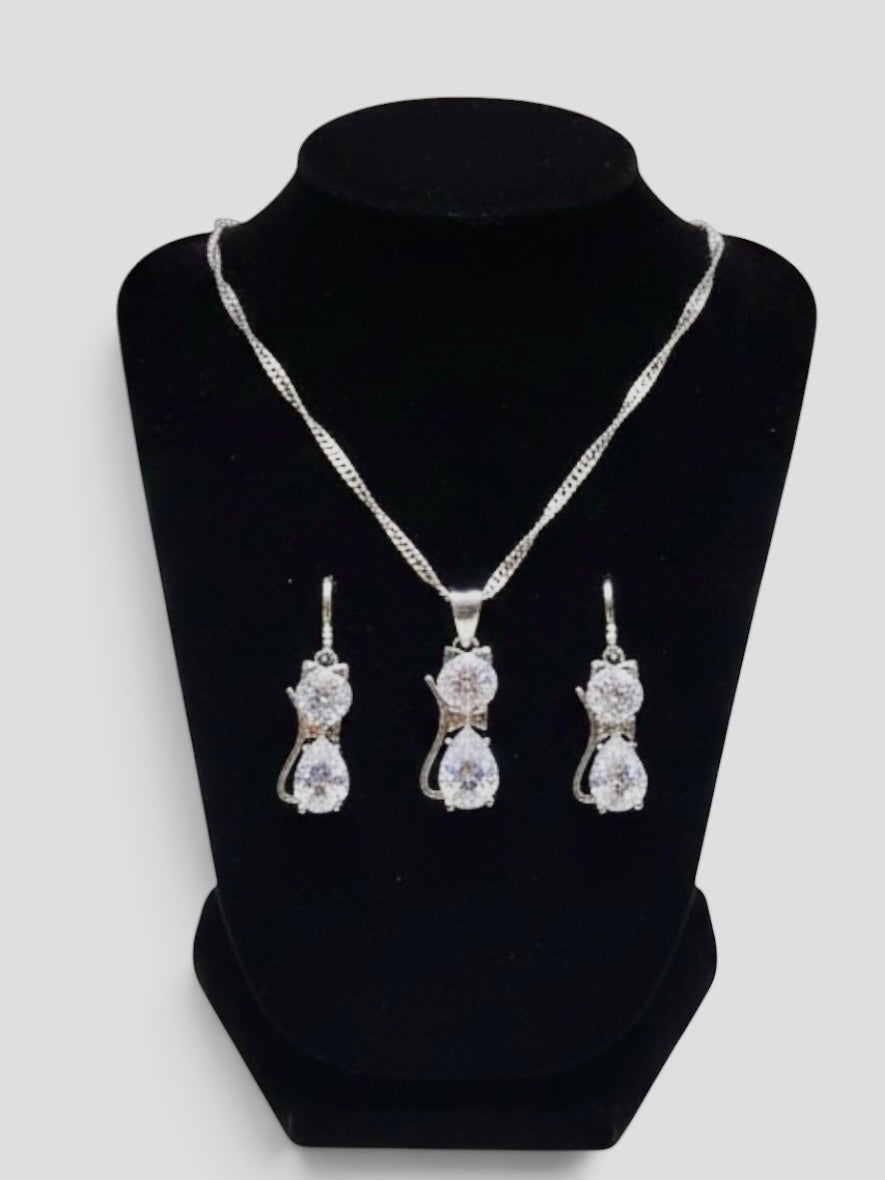 Cat lovers jewellery set